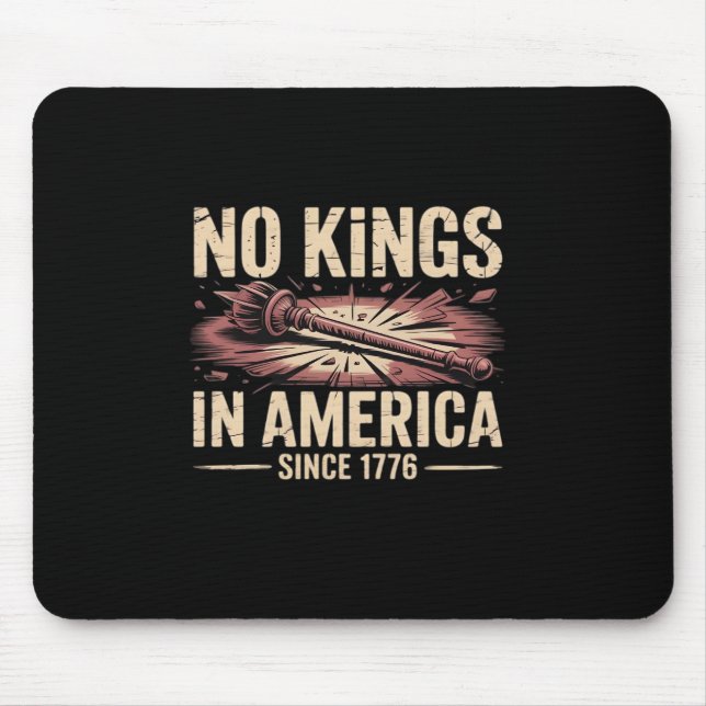 No Kings In America Since 1776 King Free Classic V Mouse Mat (Front)