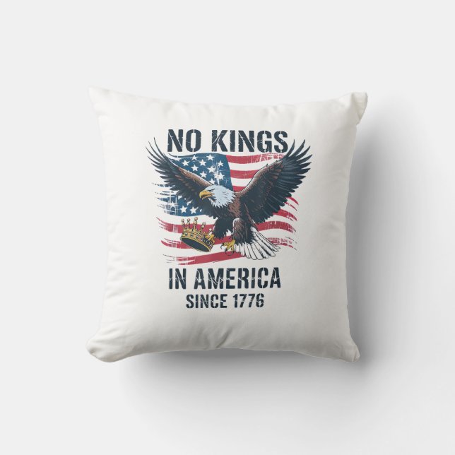 No Kings In America Since 1776 Minimal Clean Cushion (Front)