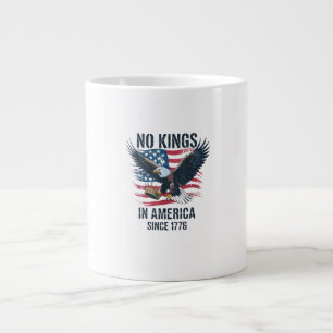 No Kings In America Since 1776 Minimal Clean Large Coffee Mug