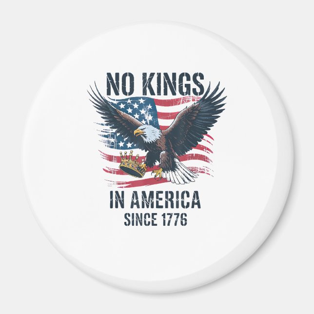 No Kings In America Since 1776 Minimal Clean Magnet (Front)