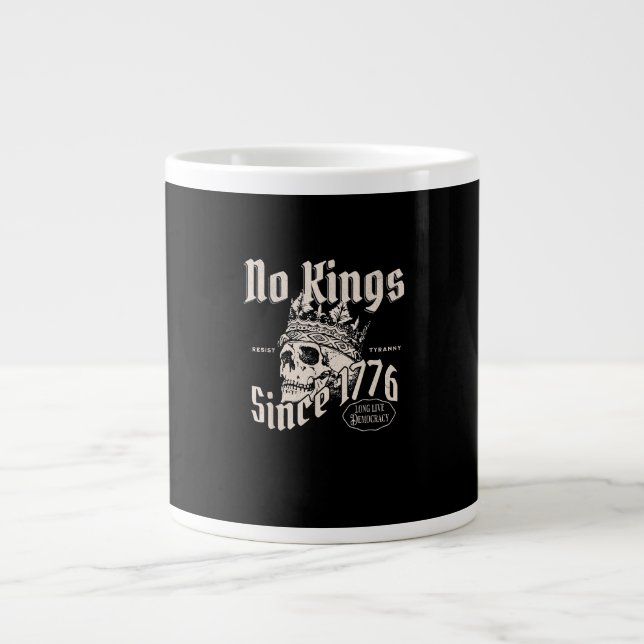 No Kings In America Since 1776 Patriotic Creative  Large Coffee Mug (Front)