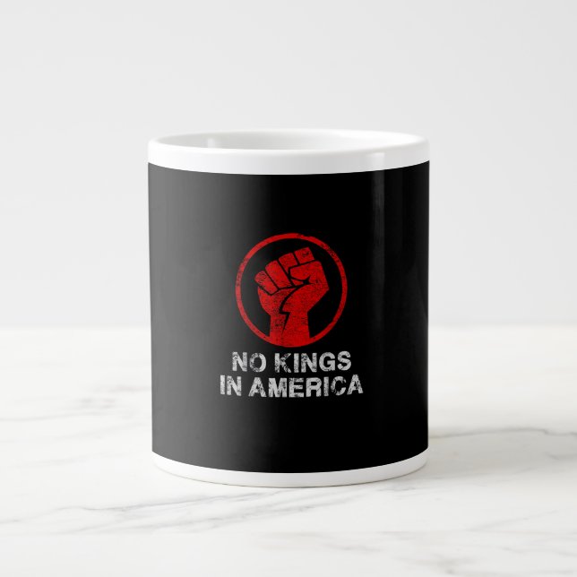 No Kings In America Since 1776 Resist 8647 US Flag Large Coffee Mug (Front)