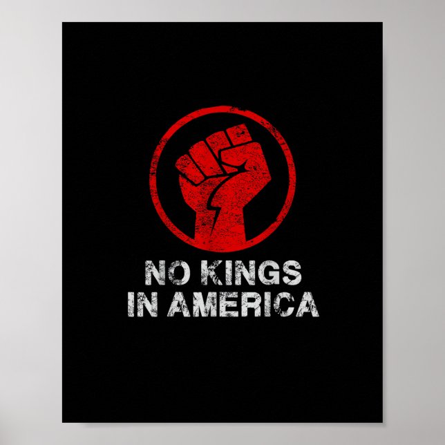 No Kings In America Since 1776 Resist 8647 US Flag Poster (Front)