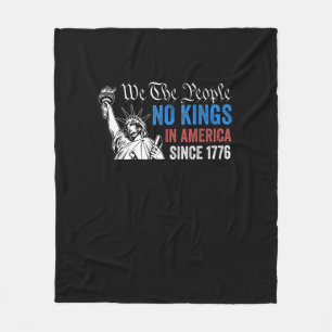 No Kings In America Since 1776 Retro Classic Fleece Blanket