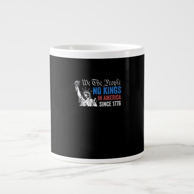 No Kings In America Since 1776 Retro Classic Large Coffee Mug (Front)