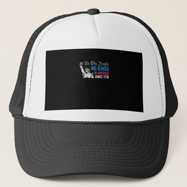 No Kings In America Since 1776 Retro Classic Trucker Hat (Front)