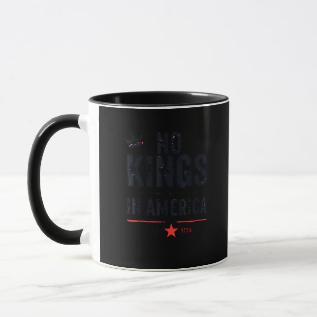 No Kings In America Since 1776 Retro Style Look Mug (Left)