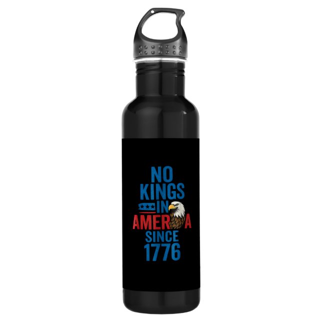 No Kings In America Since 1776 Shirt No Kings Men  710 Ml Water Bottle (Front)