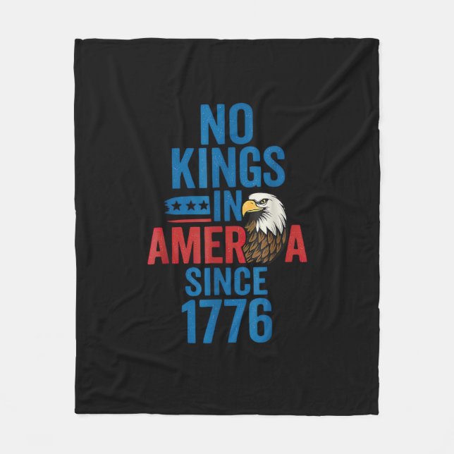 No Kings In America Since 1776 Shirt No Kings Men  Fleece Blanket (Front)