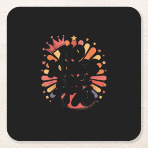 No Kings In America Since 1776 Spirit Patriotic Me Square Paper Coaster