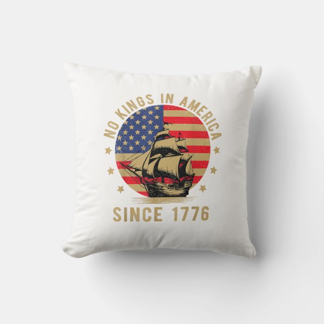 No Kings In America Since 1776 US Flag Patriotic  Cushion (Front)