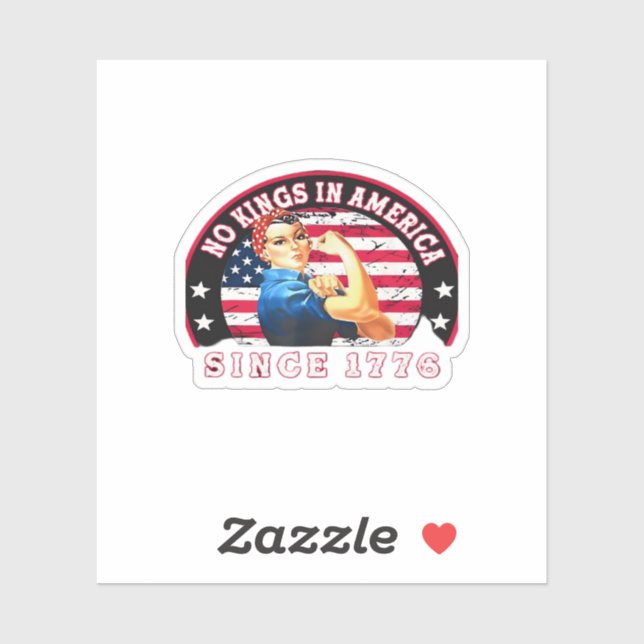 No Kings In America Since 1776 USA Flag Save  Esse (Sheet)