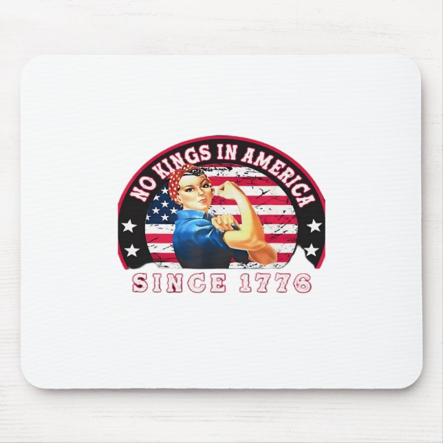 No Kings In America Since 1776 USA Flag Save  Esse Mouse Mat (Front)