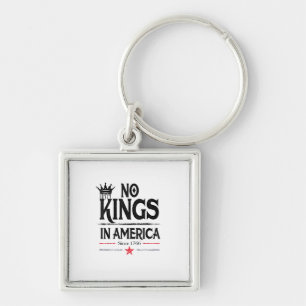 No Kings In America Since 1776 Vintage Graphic Coo Key Ring