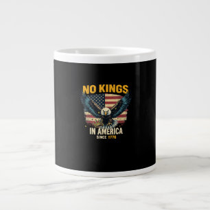 No Kings In America Since 1776 Vintage Graphic Large Coffee Mug