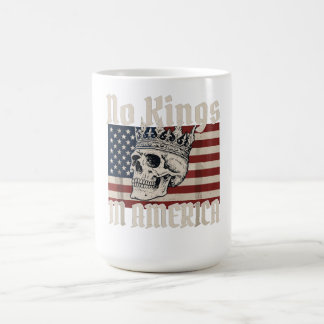 no kings in america Skull amirican flag Coffee Mug