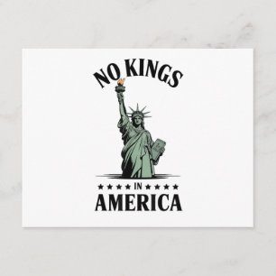 No Kings in America Statue of Liberty Enclosure Card