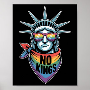 No Kings In America Statue Of Liberty Pride  Poster