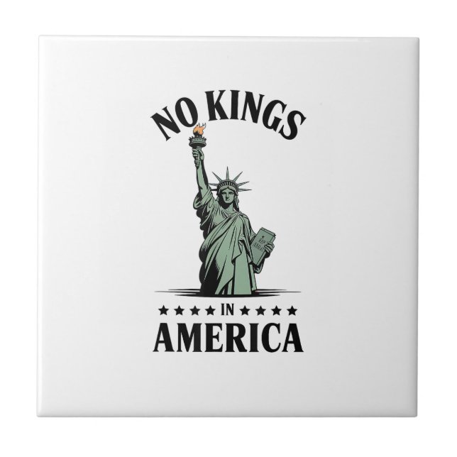 No Kings in America Statue of Liberty Tile (Front)