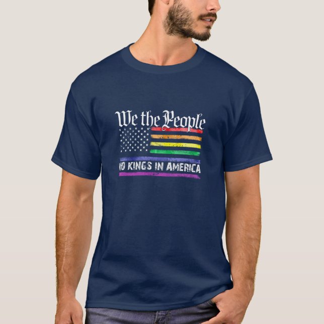 No Kings in America  T-Shirt (Front)
