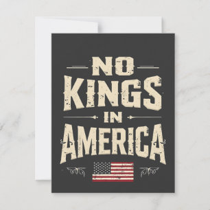 No Kings in America Trump Politic Humour Thank You Card
