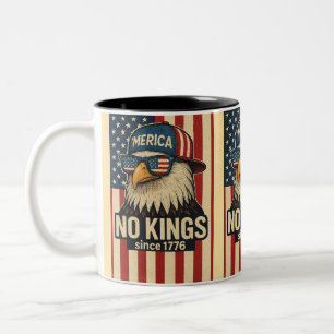 No Kings In America Two-Tone Coffee Mug