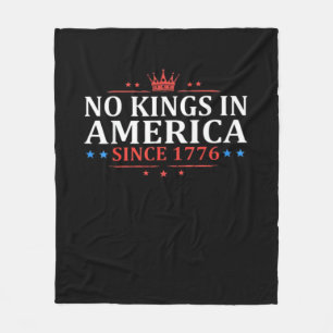 No Kings In America United States Independence Cla Fleece Blanket