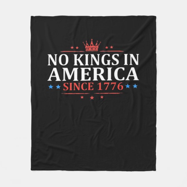 No Kings In America United States Independence Cla Fleece Blanket (Front)
