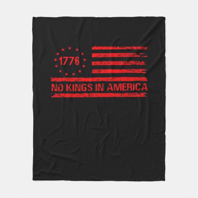 No Kings In America United States Independence Cla Fleece Blanket (Front)