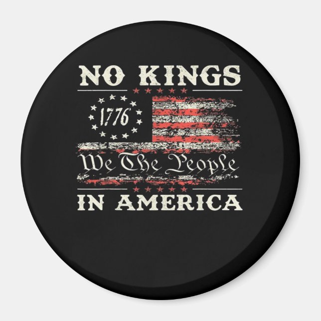 No Kings In America United States Independence Cla Magnet (Front)