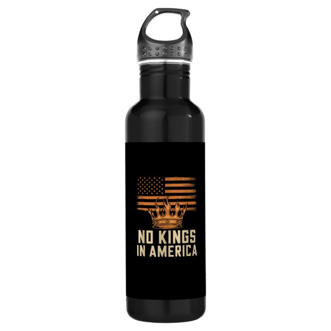 No Kings In America United States Independence Cre 710 Ml Water Bottle (Front)