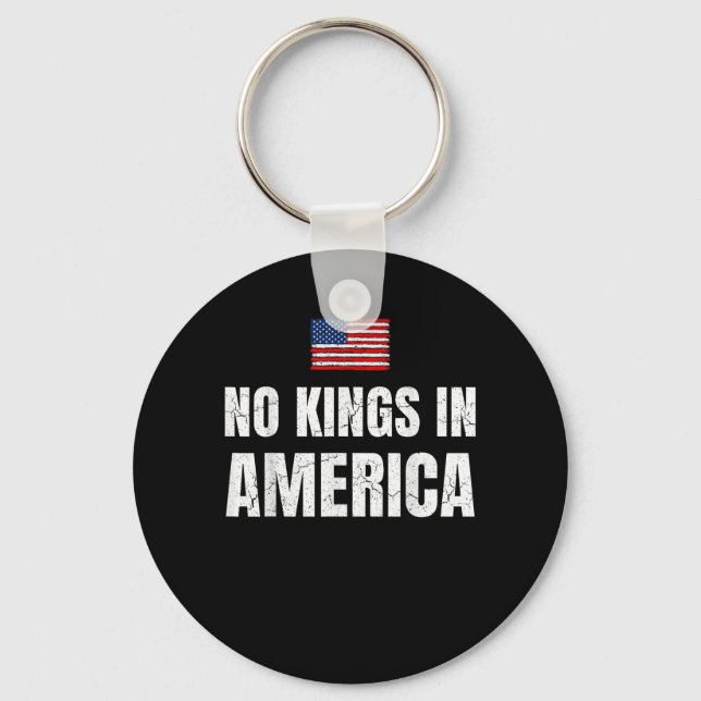 No Kings In America United States Independence Fre Key Ring (Front)