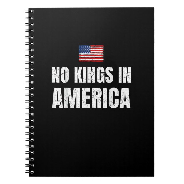No Kings In America United States Independence Fre Notebook (Front)