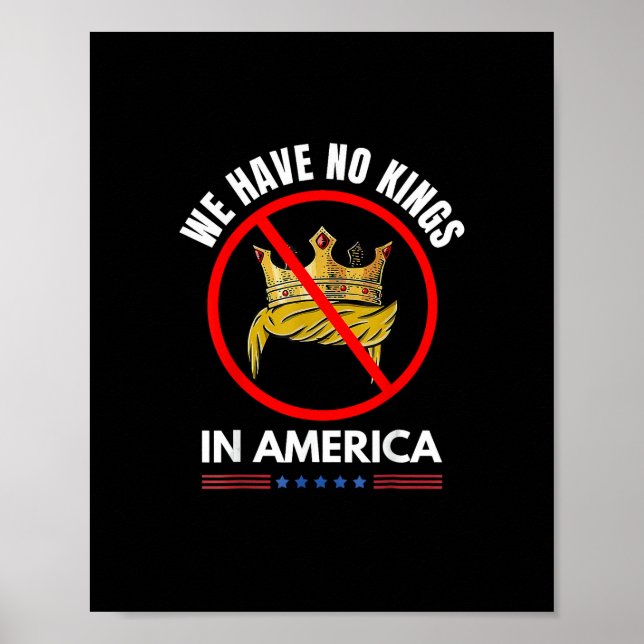 No Kings In America United States Independence Ret Poster (Front)