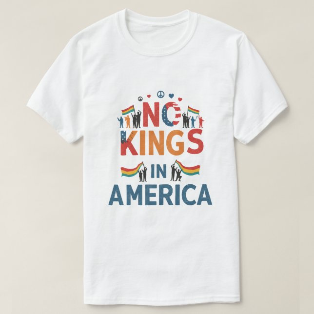 No Kings in America - Unity & Freedom Tee (Design Front)