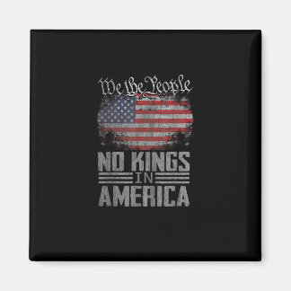 No Kings In America US Flag Vintage Artistic Graph Magnet