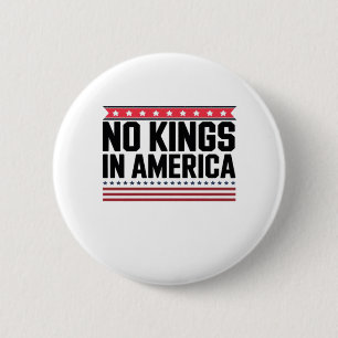 No Kings In America USA Bold Design 6 Cm Round Badge