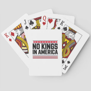 No Kings In America USA Bold Design Playing Cards