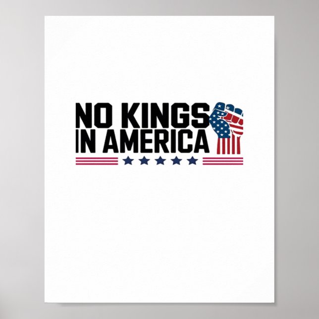 No Kings In America USA Creative Casual Poster (Front)