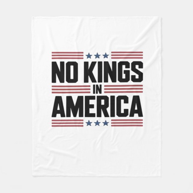 No Kings In America USA Creative Style Fleece Blanket (Front)
