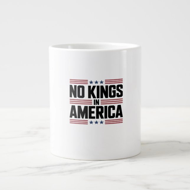 No Kings In America USA Creative Style Large Coffee Mug (Front)