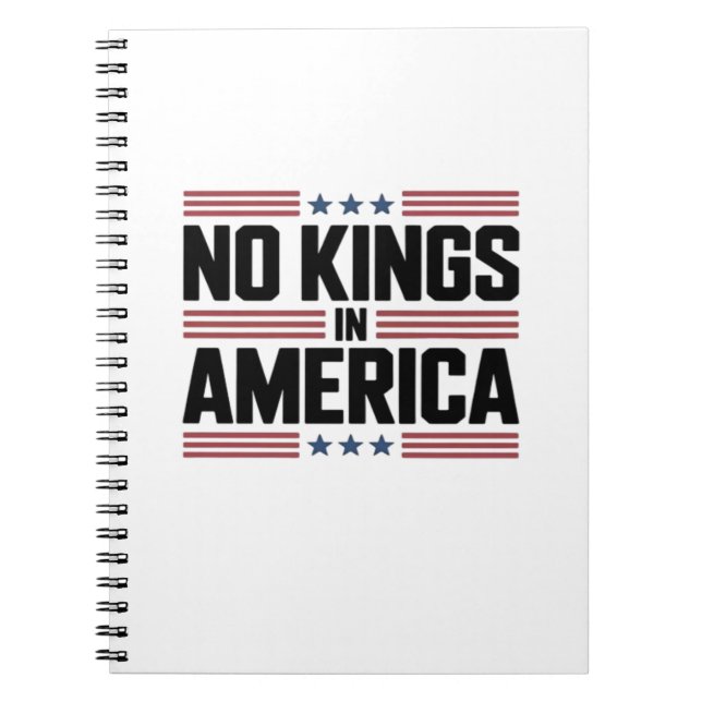 No Kings In America USA Creative Style Notebook (Front)