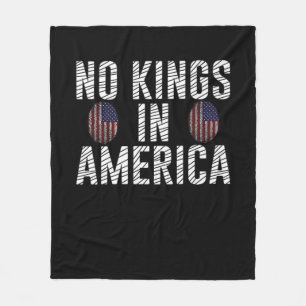 No Kings In America USA Flag Fingerprint Creative Fleece Blanket