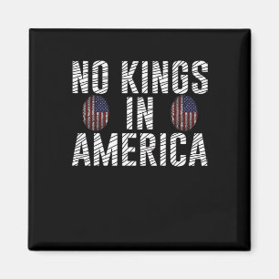 No Kings In America USA Flag Fingerprint Creative  Magnet