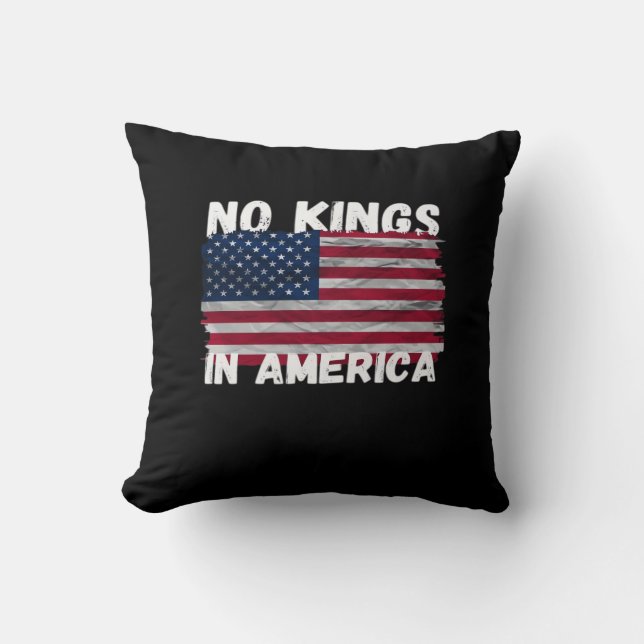No Kings In America USA Flag Freedom Classic Cushion (Front)