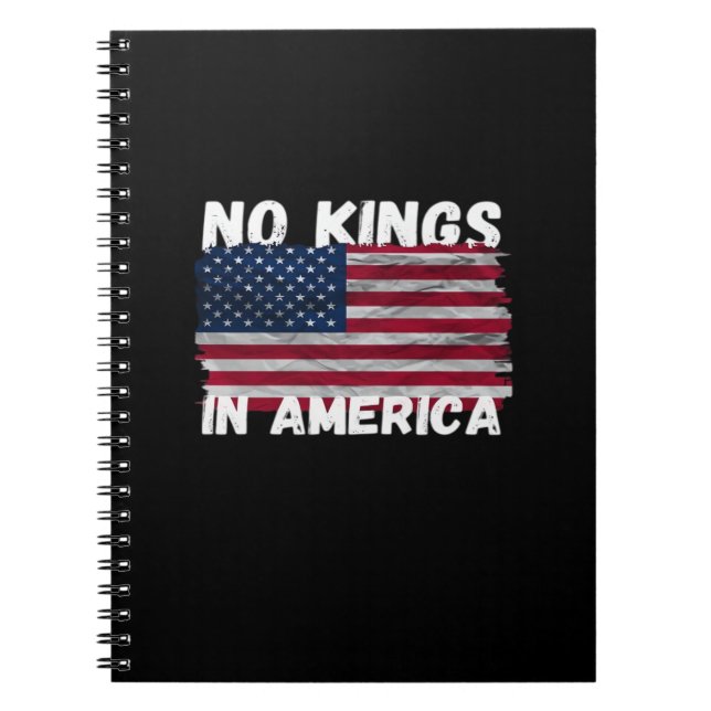 No Kings In America USA Flag Freedom Classic Notebook (Front)