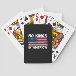 No Kings In America USA Flag Freedom Classic Playing Cards