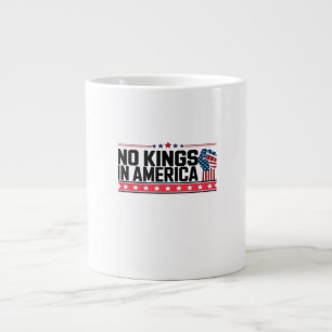 No Kings In America USA Minimal Clean Large Coffee Mug