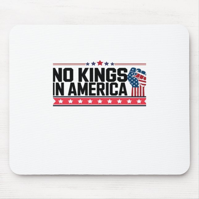 No Kings In America USA Minimal Clean Mouse Mat (Front)