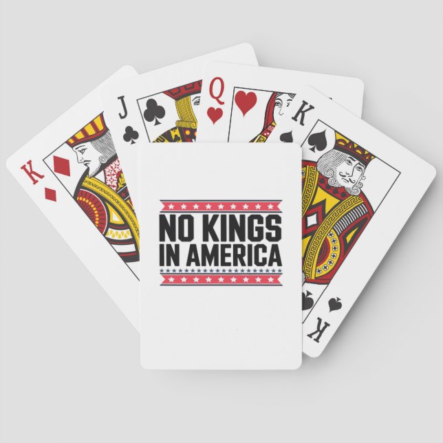 No Kings In America USA Minimal Clean Playing Cards (Back)